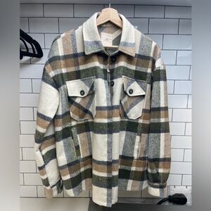 Plaid oversized shaket / jacket